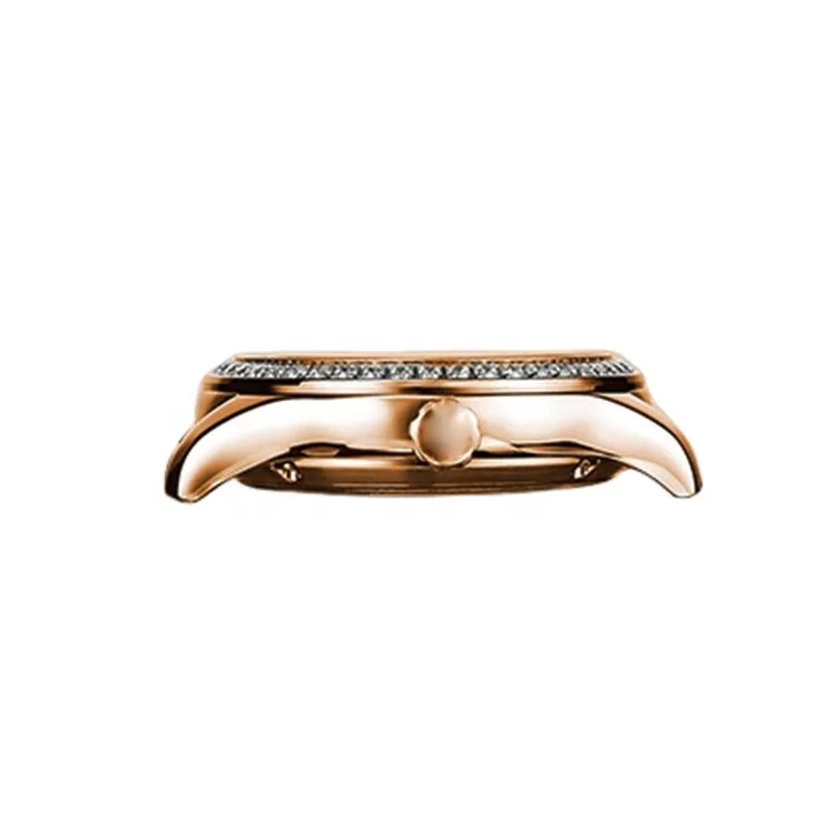 Custom Made Automatic Watch Movement Stainless Steel 316L Sapphire Glass 5 ATM Waterproof Genuine Leather Ladies Diamond Watches