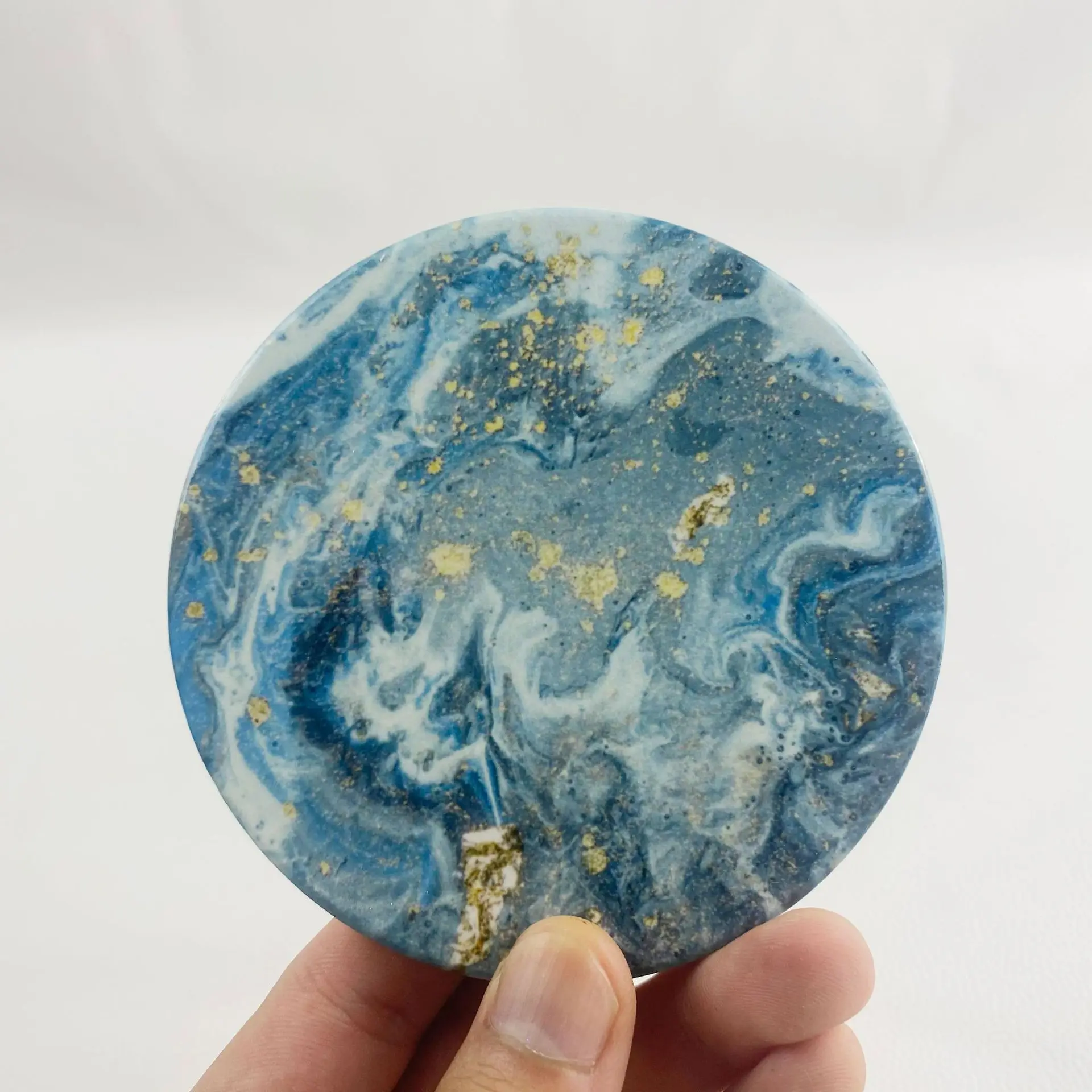 Custom Sublimation Colorful Sky  Ceramic Round Coaster Cork Base Coasters