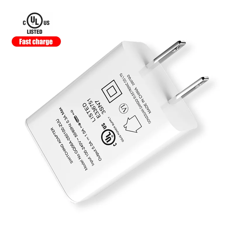 
UL Verified 5V 1A US Plug USB Wall Charger AC Adapter For wireless earphone 