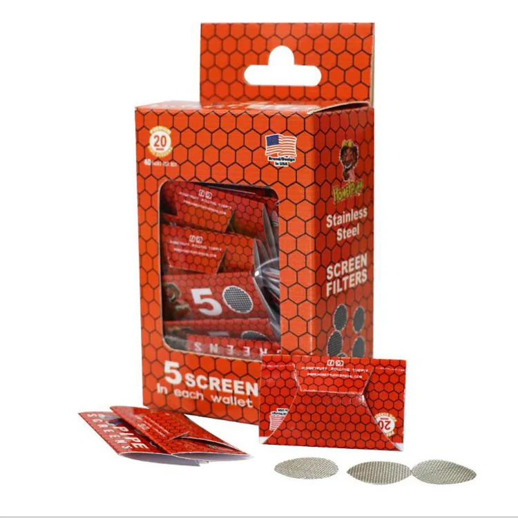 Сито для курительной трубки из нержавеющей стали, 20 мм, 60 сеток