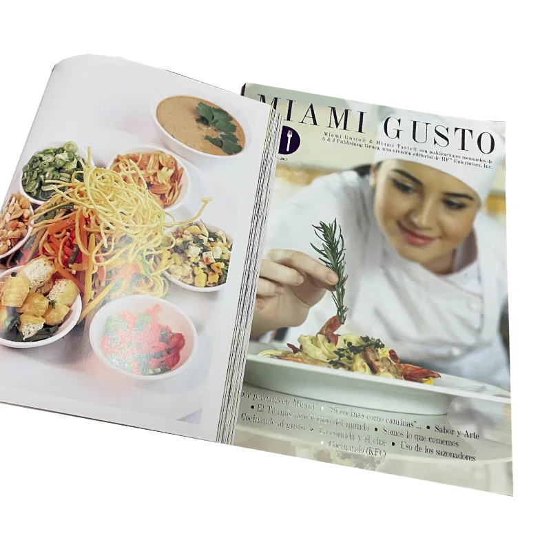 Fast production cheap china recipe book printing food diet magazine printing