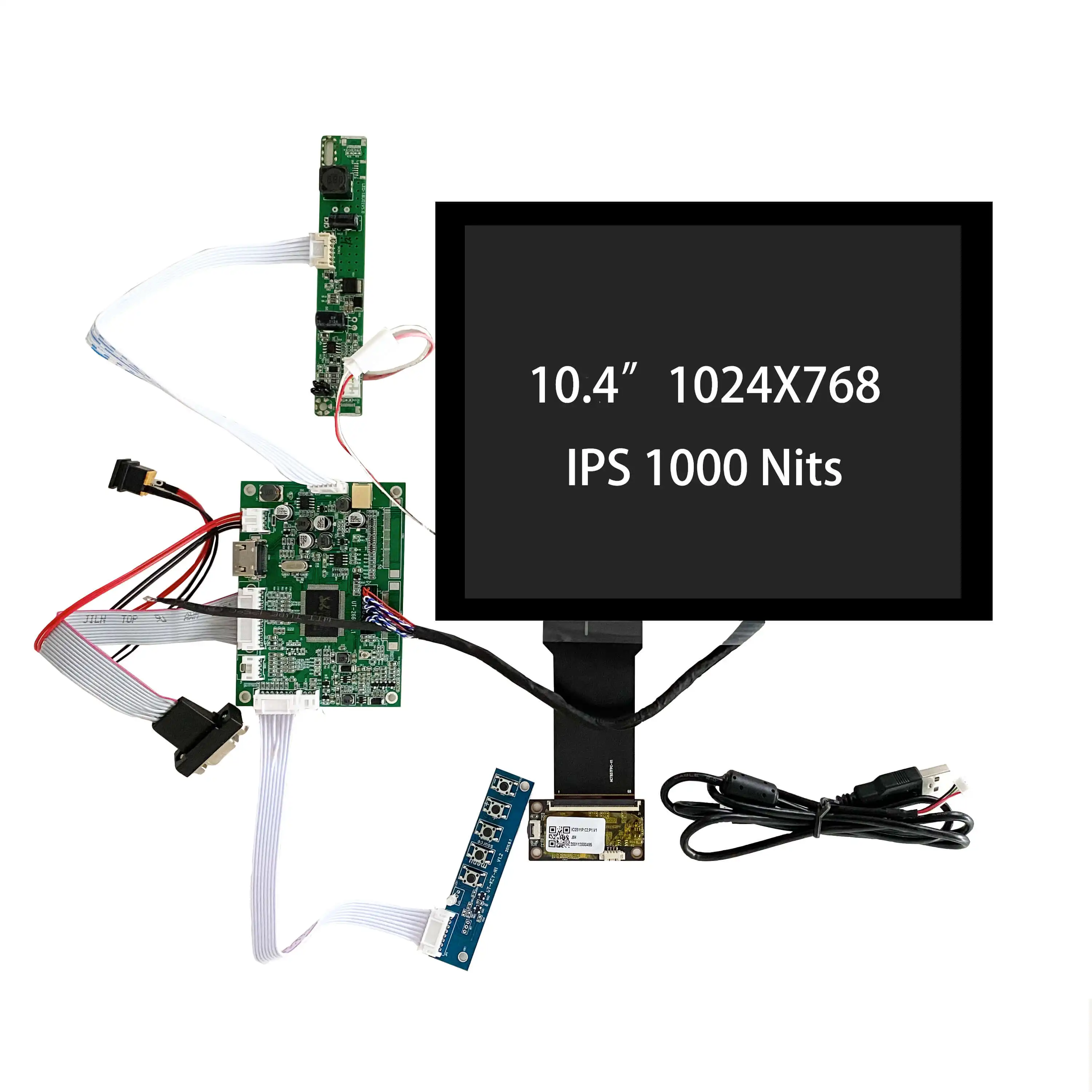 2022 hot sale  Shenzhen Factory manufacture 10.4 inch panel 1024x768 IPS LVDS  TFT LCD touch screen