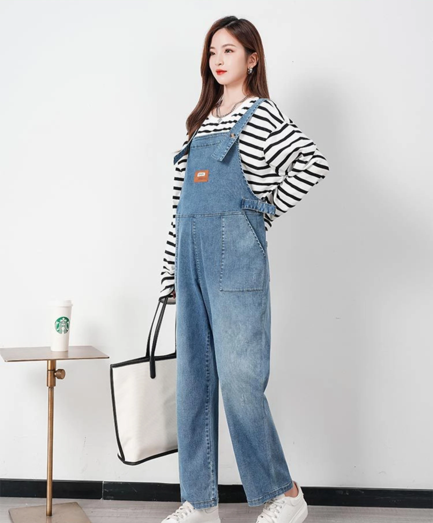New Design Denim  Dungarees/Overalls for  Pregnant Women Breathable with Logo Thin Coated New Processing