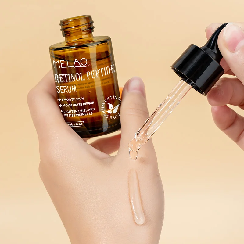 Private Label Face Retinol Serum Lighten Lines And Resist Wrinkles Moisturize Retinol Peptide Serum