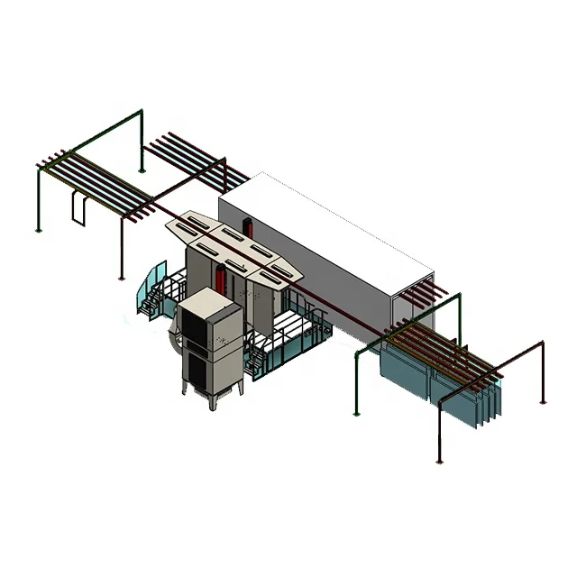 Высокое качество алюминиевый профиль индивидуальные порошковое покрытие покраска линия с поперечным движением
