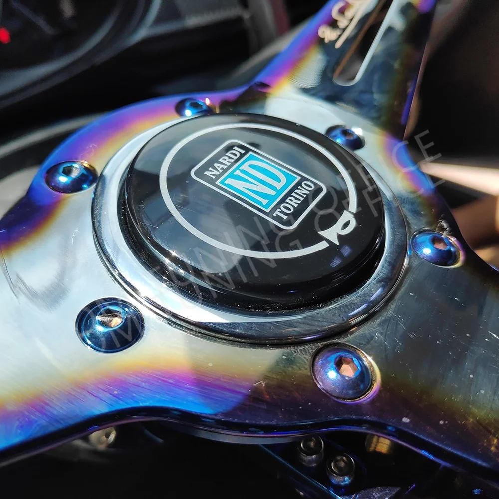 Neo Chrome Blue Titanium Alloy Round/Flat Shape Ti-6Al-4V Allen Countersunk Bolts Screw Fastener For  Vehicle Car Steering Wheel