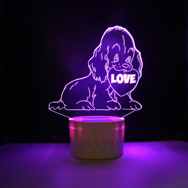 Wireless Multi-function bluetooth Speaker Colorful Light Led ABS Base TF Card Speaker Charging Battery Removable Music Player