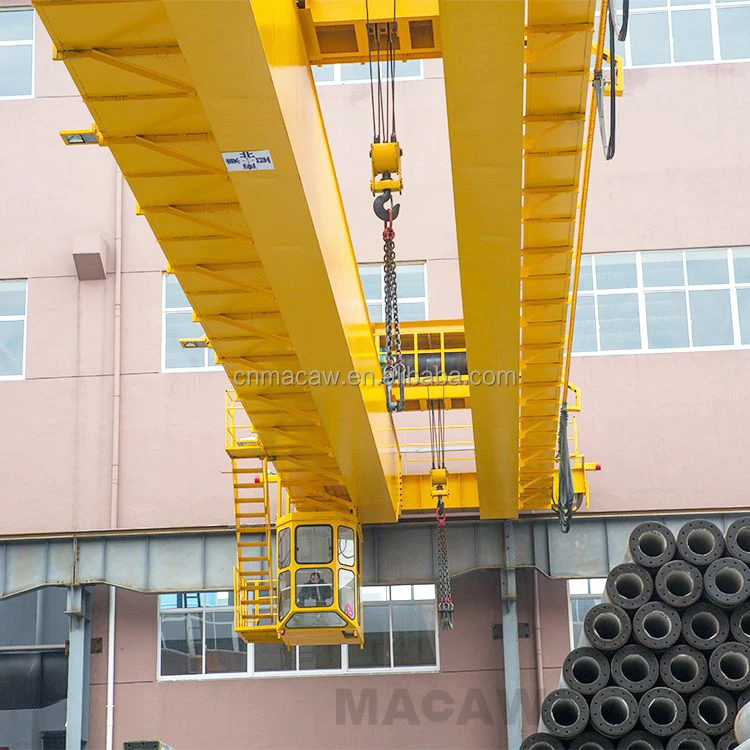 Certificated Bridge Cranes 16 Ton 20 Ton Double Girder Travelling Overhead Bridge Crane With Double Trolley Eot Crane