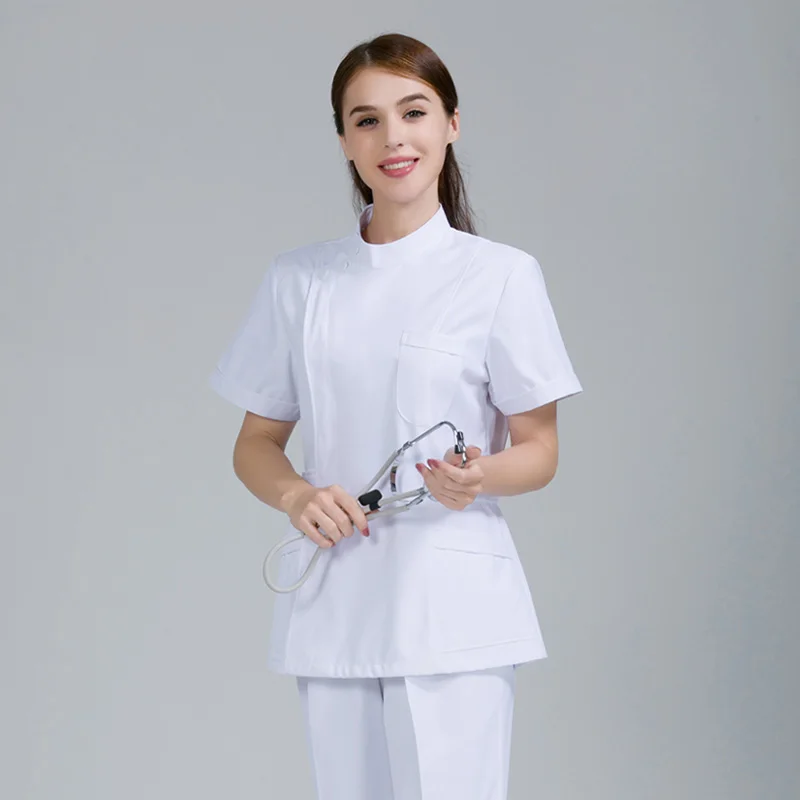 2021 Wholesale Tops and Pants High Quality Nurse Uniform Spandex Stretchy Fashionable Uniform Medico Scrubs Uniforms