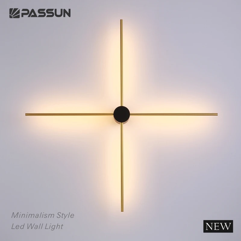 Modern indoor luxury living room background long arm led wal lamp decorative wall sconce