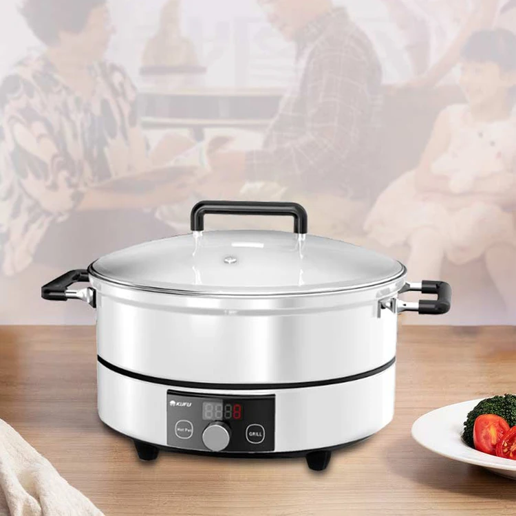 Многофункциональная посуда KUFU электрическая плита сковорода электрический гриль и горячий горшок OEM/ODM