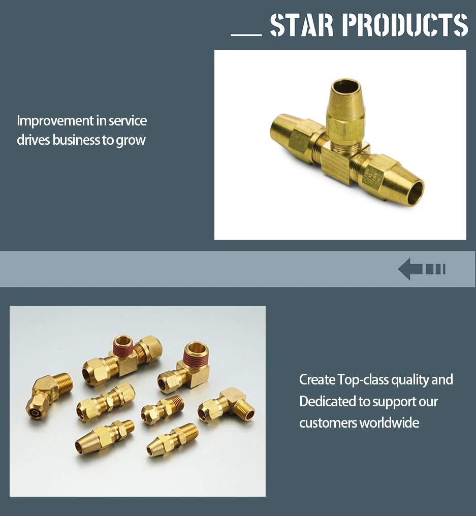 Made in China DOT Air Brake Hose Fittings Brass Pickling with NPT Thread for American Market
