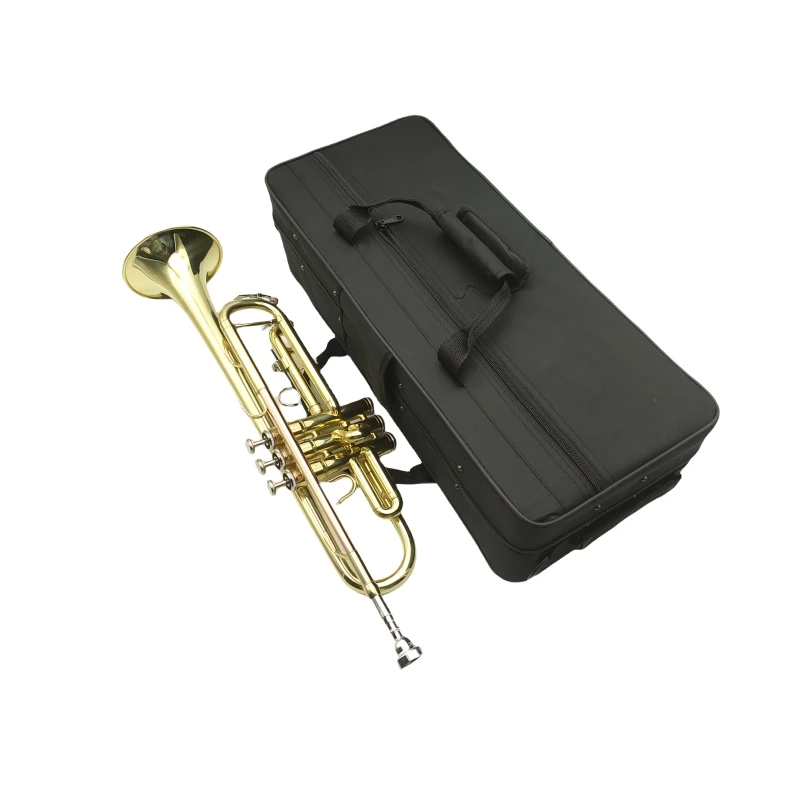 Wholesale Price Custom Bb Tone B Flat Gold Lacquer Professional Trumpet Oem Brasswind Musical Instrument For Sale