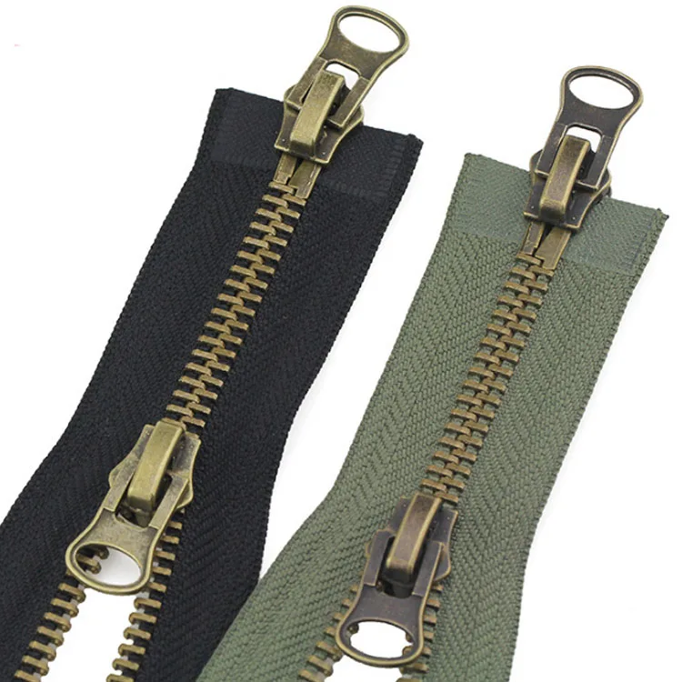 Manufacturer Wholesale Price 3# 5# 8# High Quality Double Side Custom Zip Clothing Jacket Open-End Two Way Metal Zipper