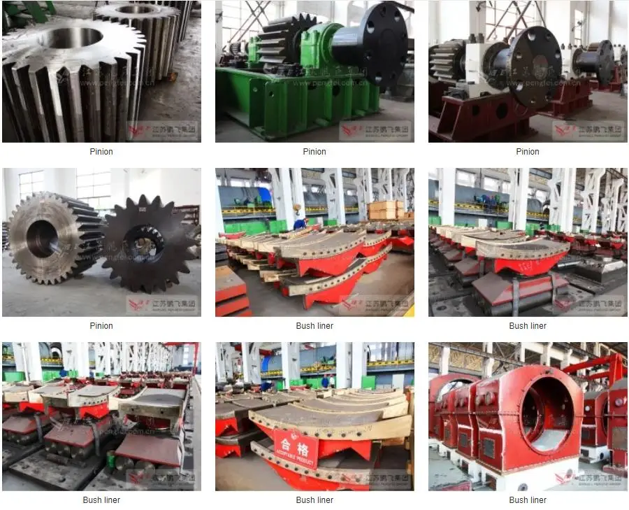 Spare part slide shoe bearing  for cement plant ball mill
