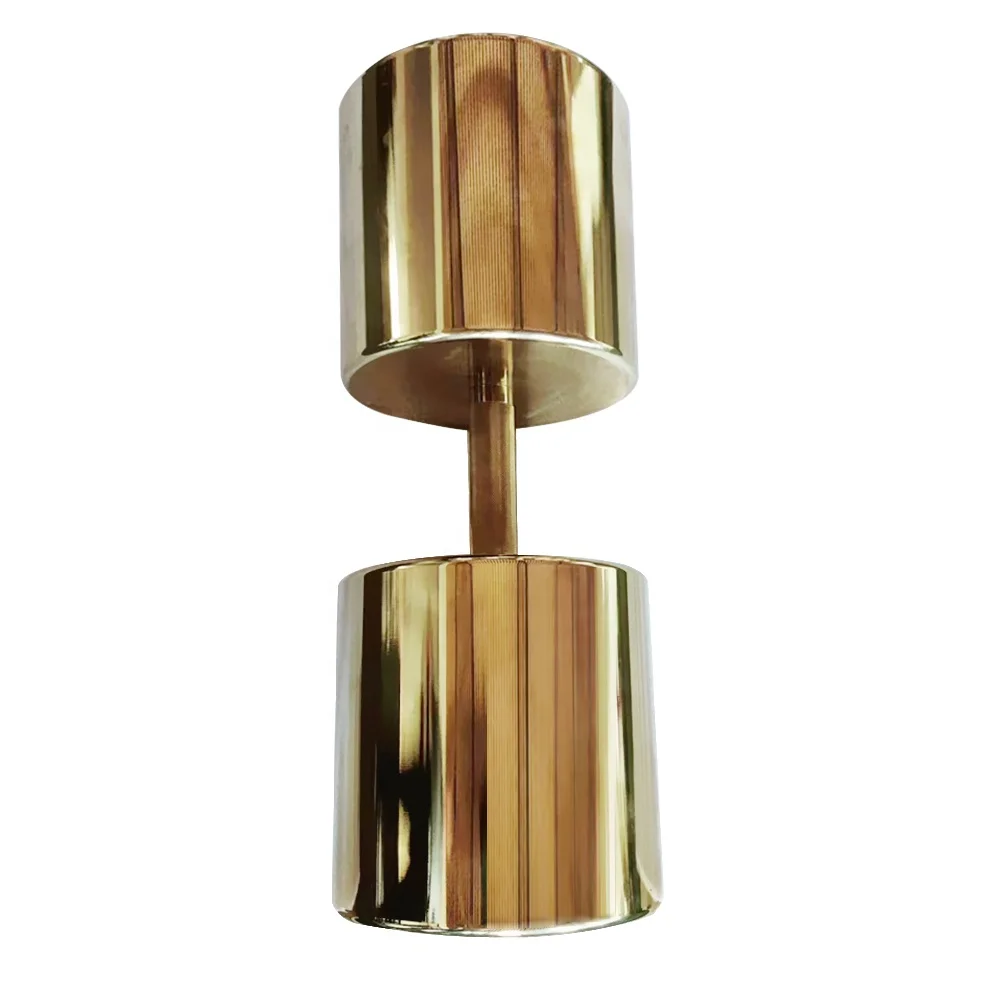 Gym Fitness Equipment Round Steel Dumbbell Set 150KG Free Weights Workout Dumbbell Stainless Golden Steel Dumbbells Barbell