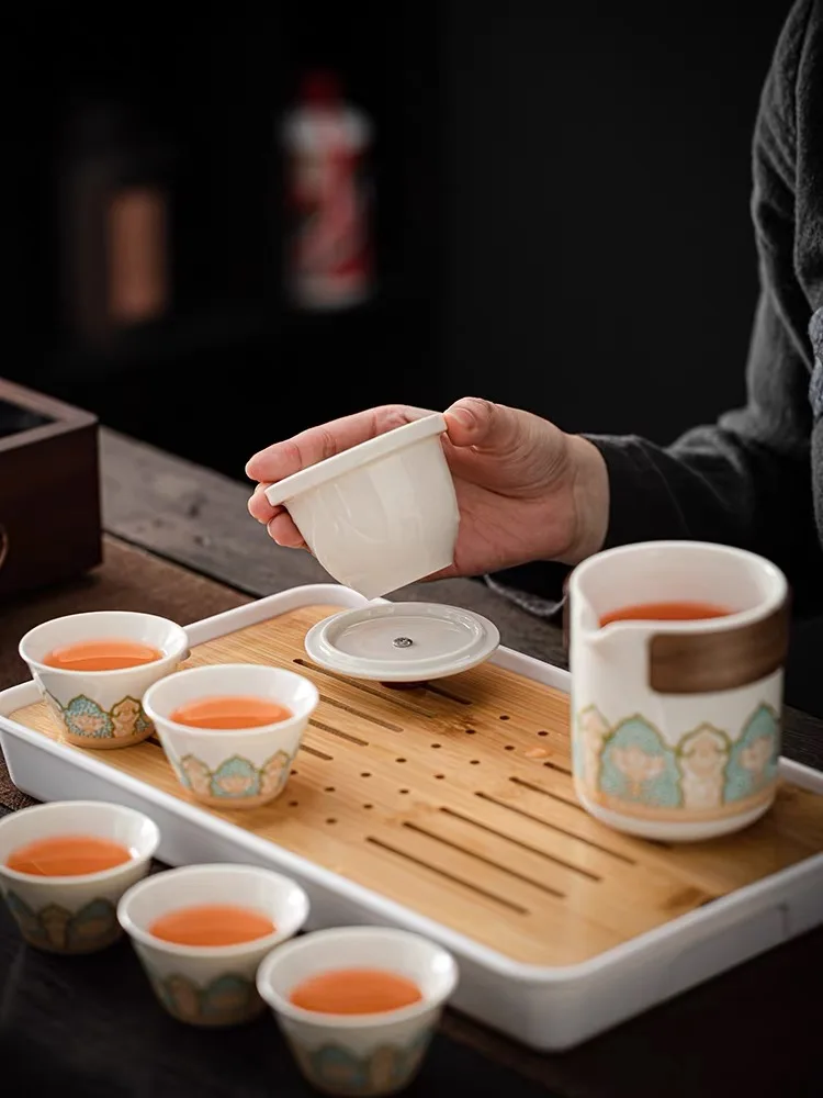 Portable Teapot Set All in One Gift Bag for Travel,Home,Gifting,Outdoor