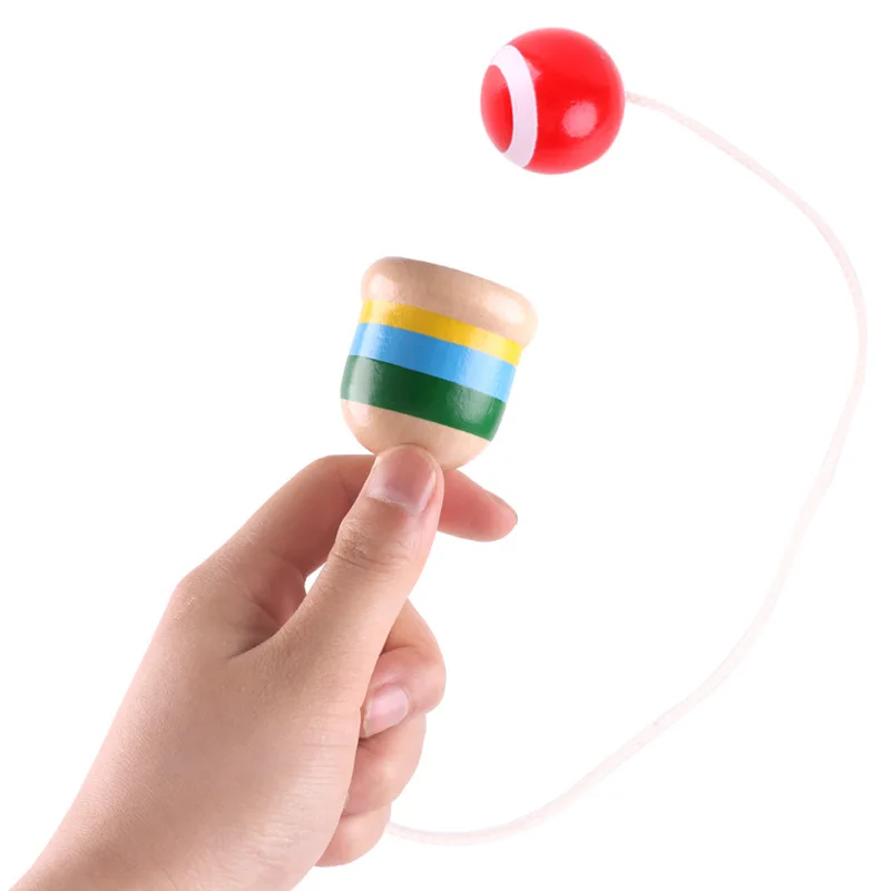 New Trending Wooden Kids Toy Kendama Cup and Ball Preschool Educational Gift Outdoor Fun Party Game Toys for Child
