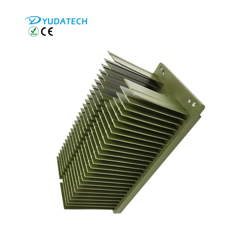 Industrial custom led heatsink aluminium extrusion heatsink case thin fins extruded flat heat sink