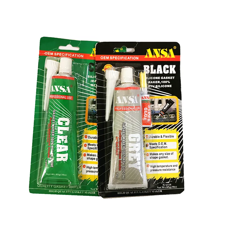 Linqu cheap 50g RTV grey color  rubber rtv silicone sealant gasket maker