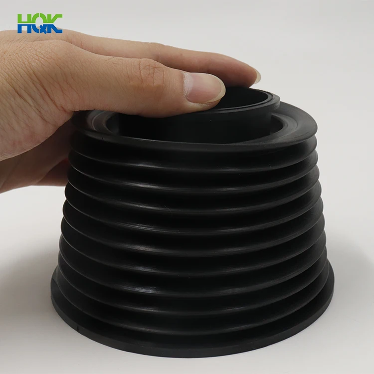 High quality factory supply auto parts vehicle accessories dust proof silicone NBR rubber sleeve bellow custom rubber bellows
