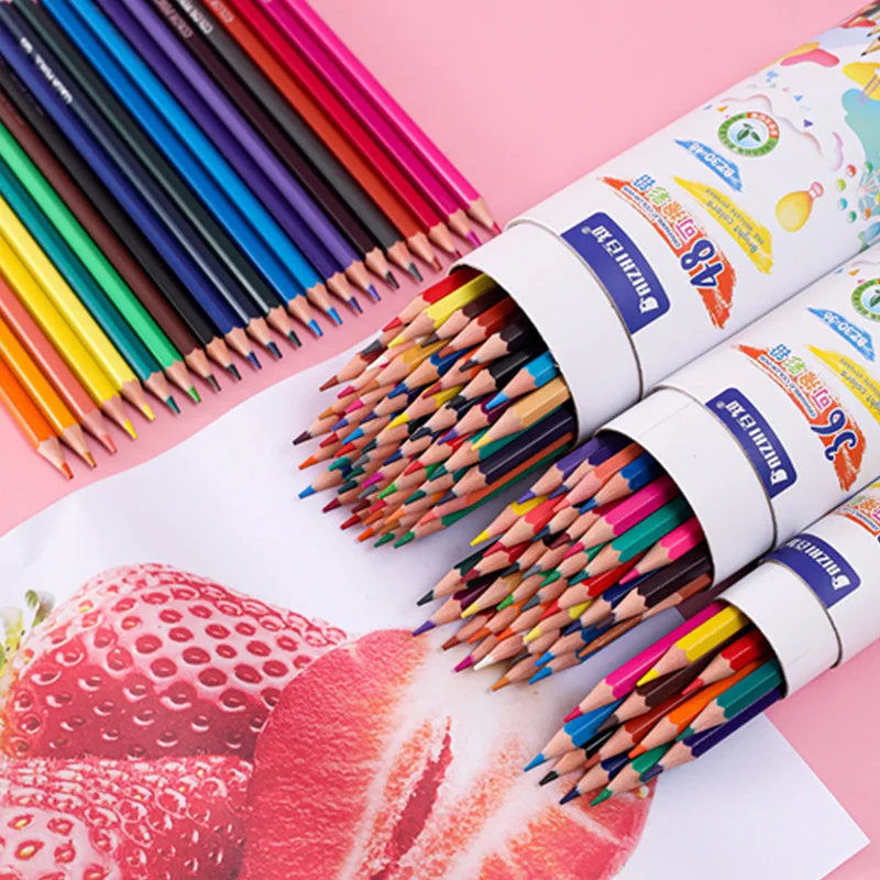 Whosale Stationery Factory Sale Multiple Specifications School Colors12 24 36 48 Art Painting Pencil Set