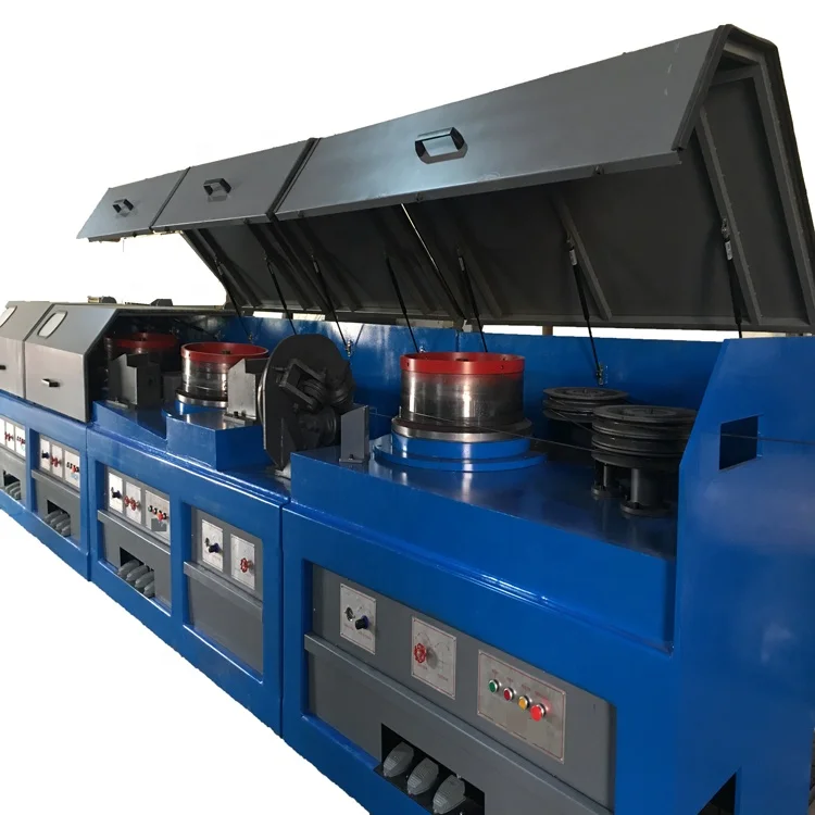 Wire drawing machine equipped with cold rolling ribbed mill