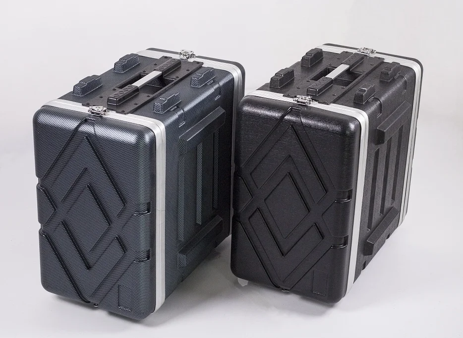 Heavy Duty ABS case for Amplifier Equipment Rack Case 6u with trolley flight case hard
