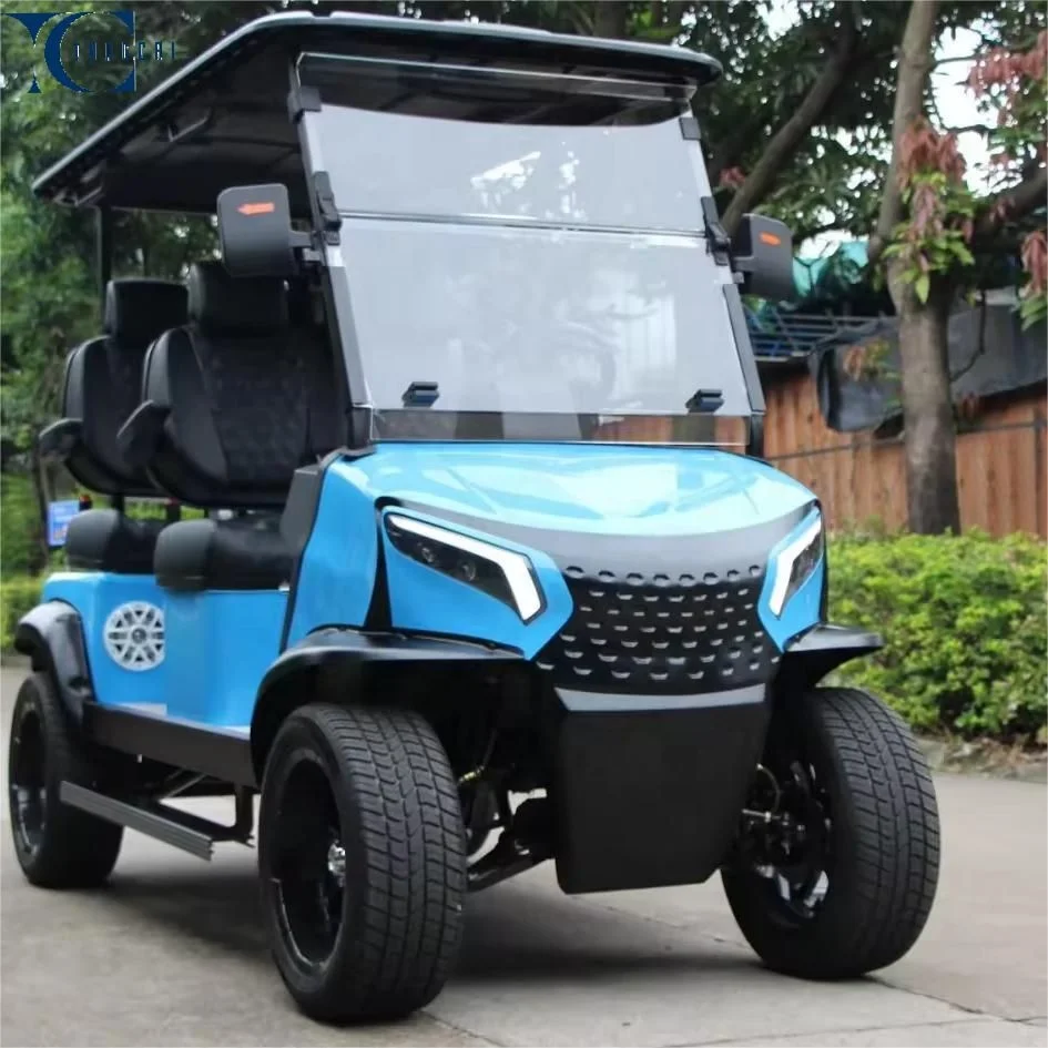 Tong Cai  New Electric With Front Disc Rear Drum 4Seats Golf Cart 2 4 6 Seater Electric Golf Cart72v Lifted Golf Buggy