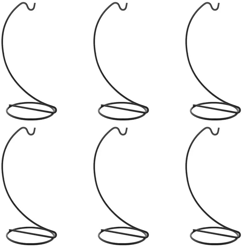 Black Iron Hanging Stand Rack Holder for Hanging Glass Globe Air Plant Terrarium, Witch Ball, Christmas Ornament