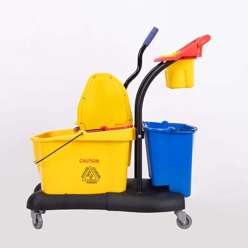 Household double mop buckets trolley with down press wringer cleaning tools