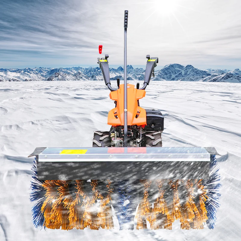 New Winter Road Snow Removal Machine Electric Start Ride-on Snow Sweeper with Engine and Gear Snow Clearing Equipment