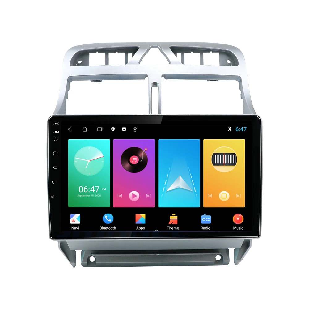 IPS screen M100A Android 9.0 Car multimedia player for peugeot 307 2004-2013 stereo CAR GPS NAVIGATION