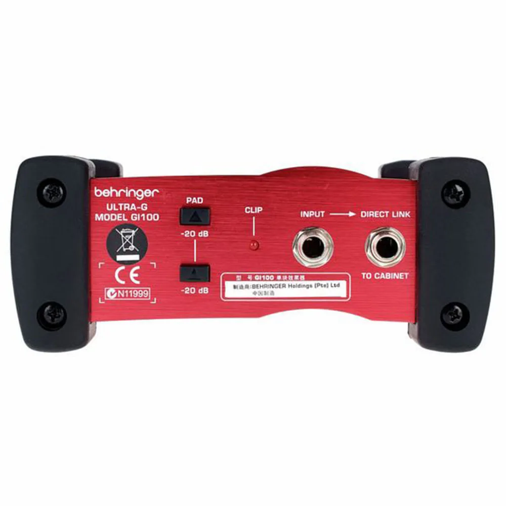 Behringer GI100 ULTRA-G 1-Channel Active Guitar DI Box Pa System Audio Sound Equipment Stage