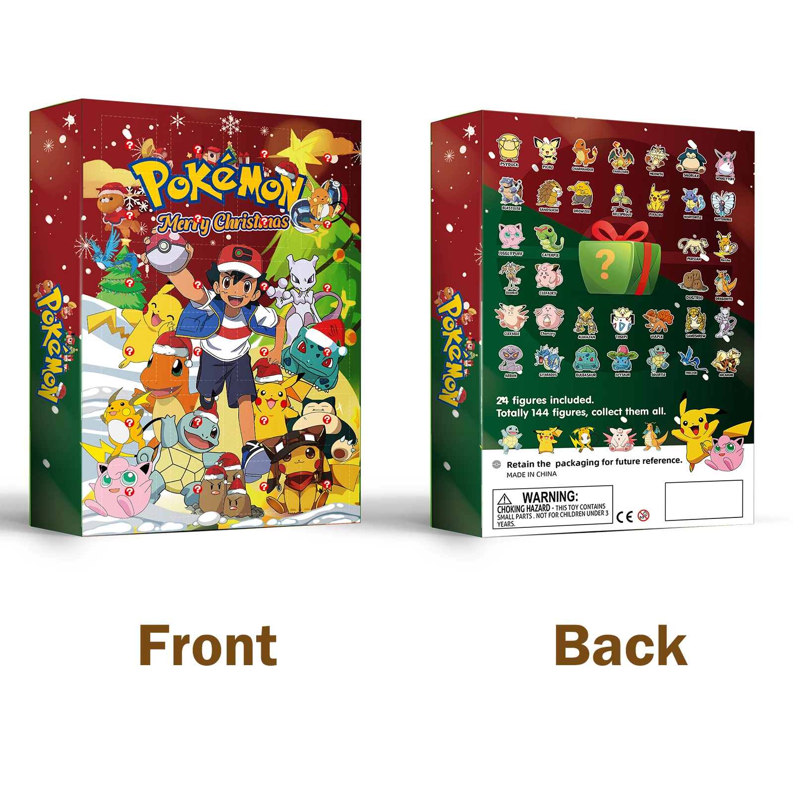 In Stock 24pcs Set Anime Figure Christmas Advent Calendar Gift Kawaii Pikachu Anime Figural Action Pvc Model Kid To