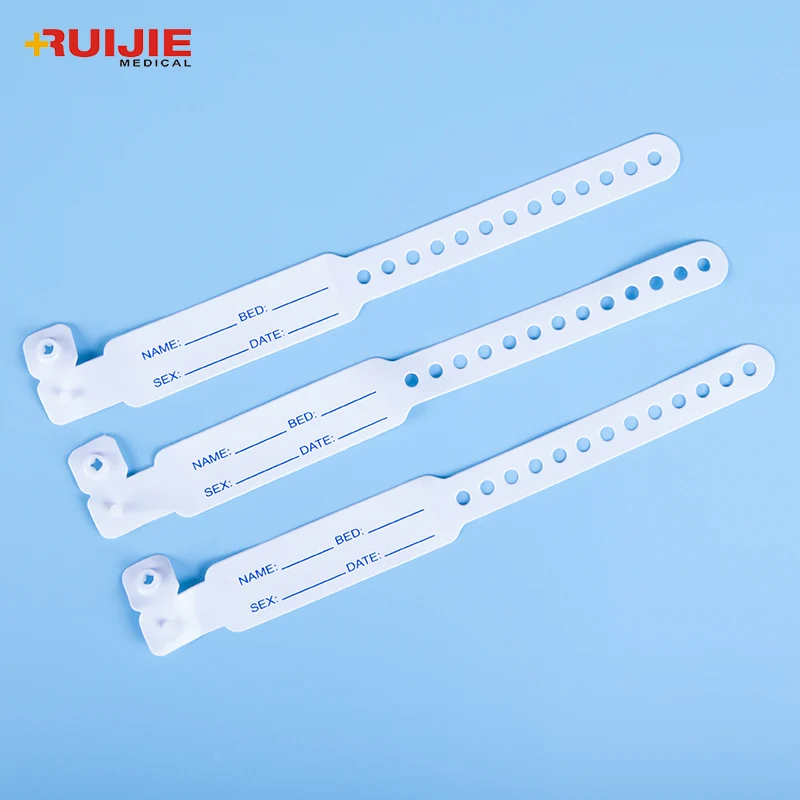 Cheap Custom Adults Kids Hospital Patient Id Disposable Plastic Medical Bracelets