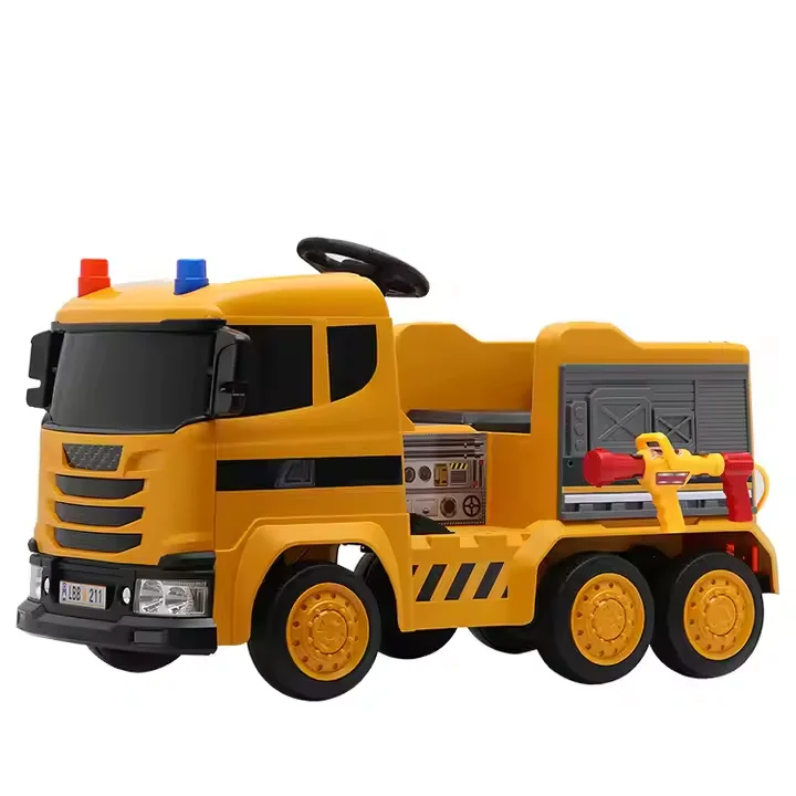 Kids Ride On Fire Truck Toy Car four-wheel drive baby toy fire police car
