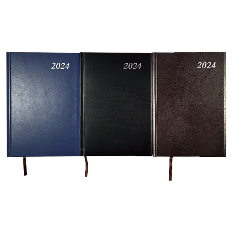 Custom logo 2024 Hardcover A5 Paper Note Book Diary Journal Agenda Daily Weekly Monthly Organizer Planner Notebook