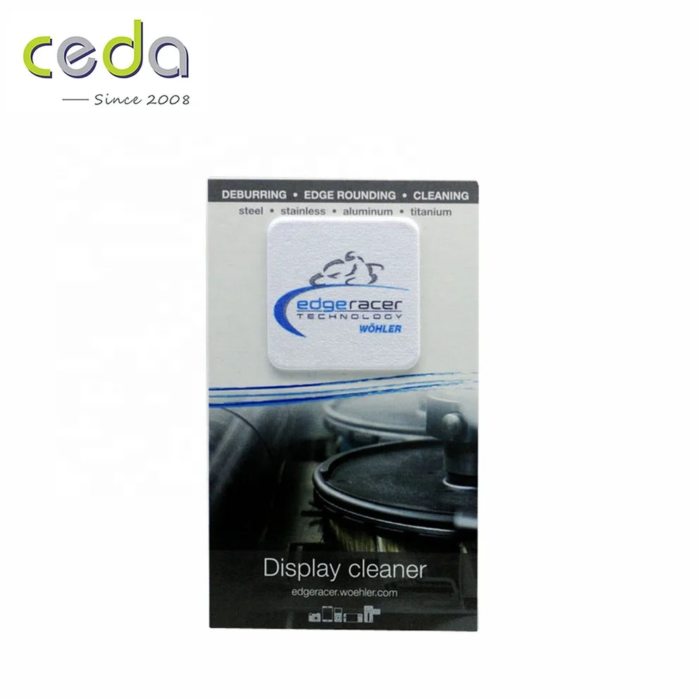 Рекламный OEM пользовательский логотип pad дисплей сотовый телефон мобильный липкий очиститель экрана из микрофибры