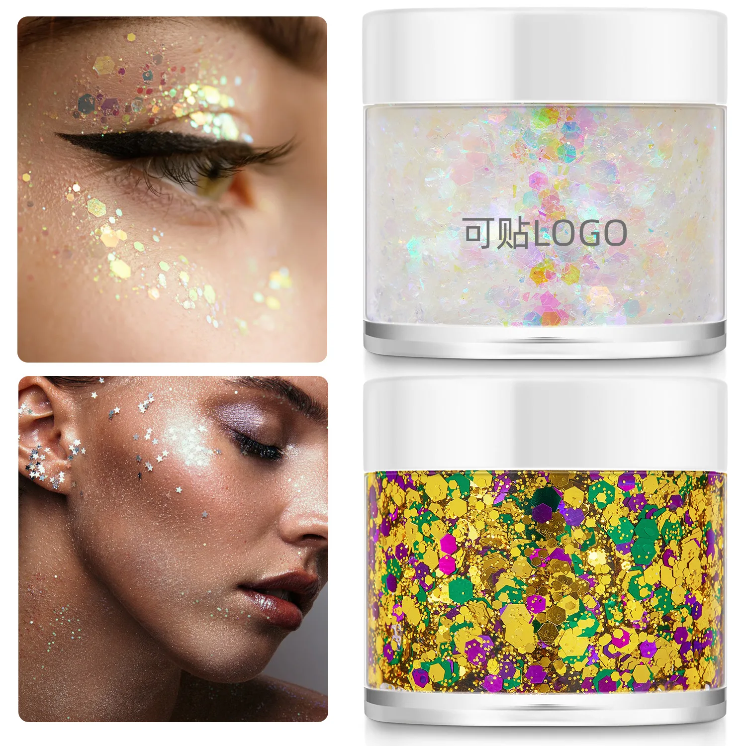 New High Pigment Chameleon Makeup Glitter Gel Liquid Eyeshadow for Face Hair Body for Stage Nightclub Customizable Private Label