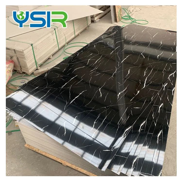 high glossy pvc marble sheet for interior wall decoration good quality uv marble