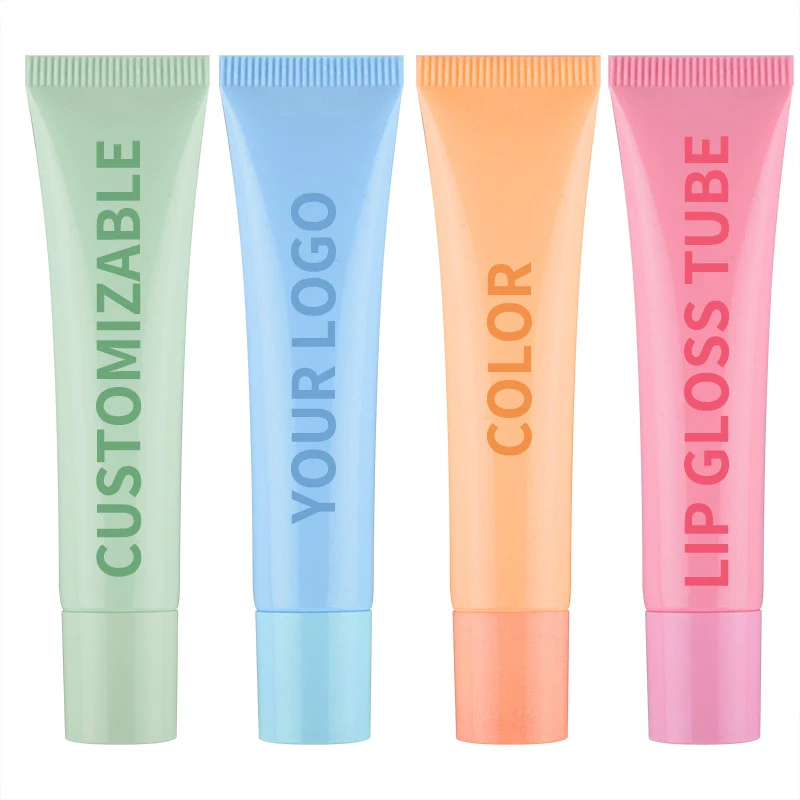 Custom LOGO empty squeeze lip gloss tubes 10ml 15ml lip gloss squeeze tube for Balm lipgloss Containers Mini Soft tube