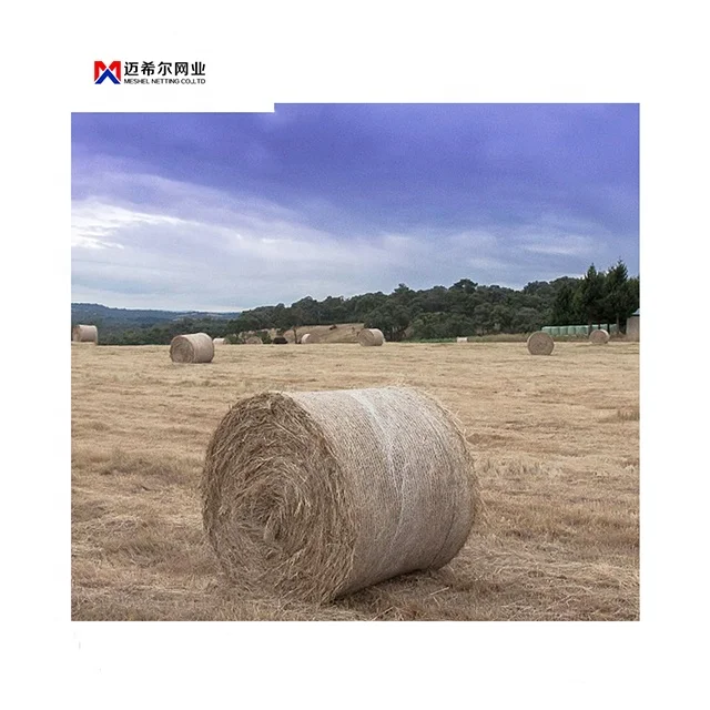 agricultural plastic hay silage round bale net wrap Package grass network Strapping grass netBundle of grass network silage tarp