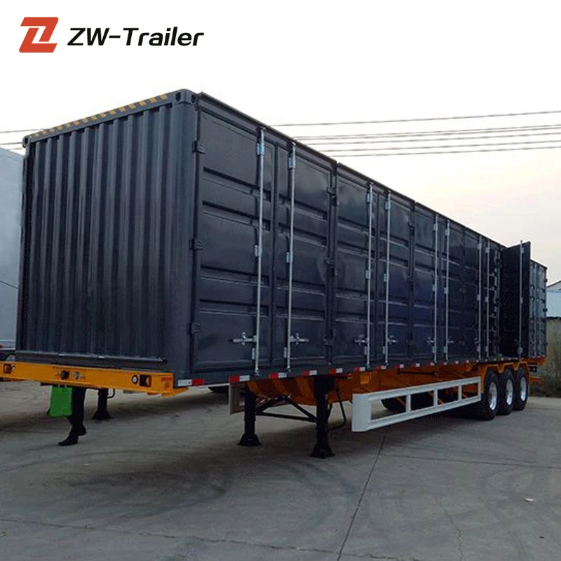 Best Selling 3 Axles 13m 60Ton customized Enclosed Cargo Van Box Truck Trailer