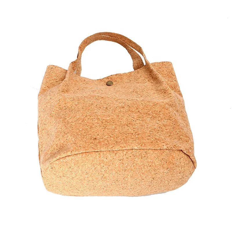 Portugal Purse Fabric Leather Cork Handbag Custom logo Cork handbag women Gender and nature color high quality cork tote bag