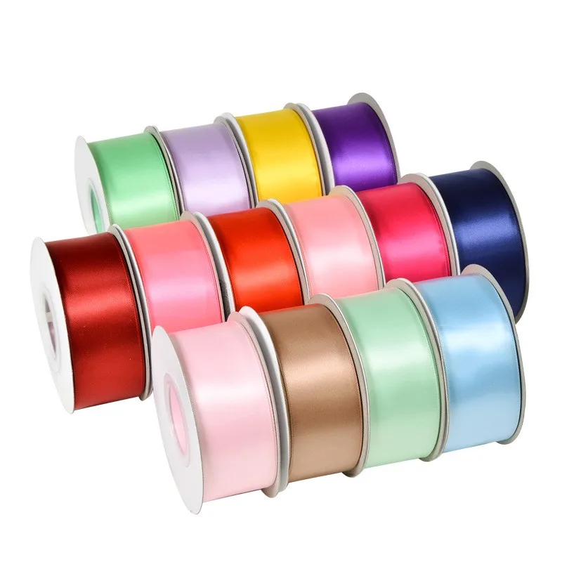 wholesale 196 colors double face 6mm 9mm 13mm 16mm 19mm 22mm 25mm 32mm 38mm 50mm satin ribbon