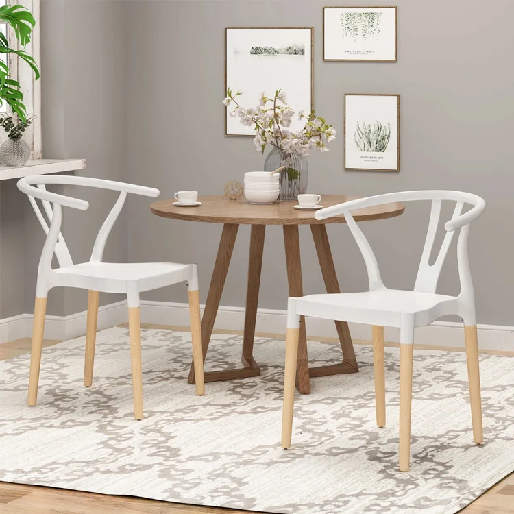 Free Shiping within the U.S. White Modern Wood Legs Dining Room Chair