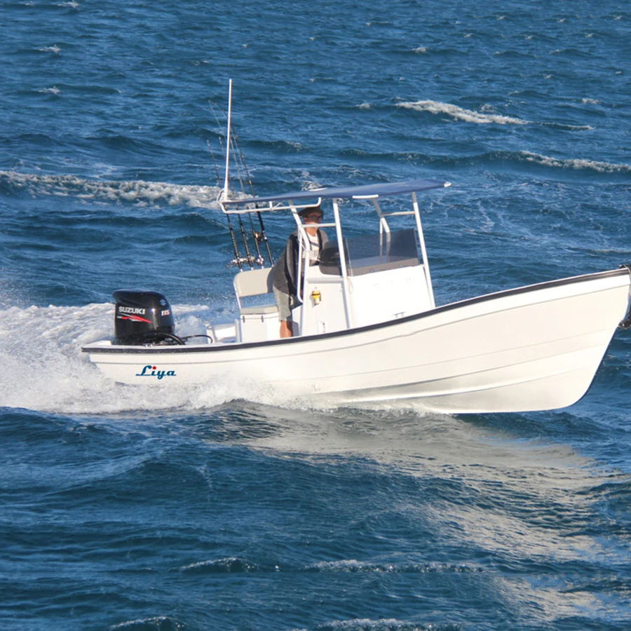 Liya 7.6m fishing vessels fiberglass boat yacht panga console boat fiberglass boat molds for sale