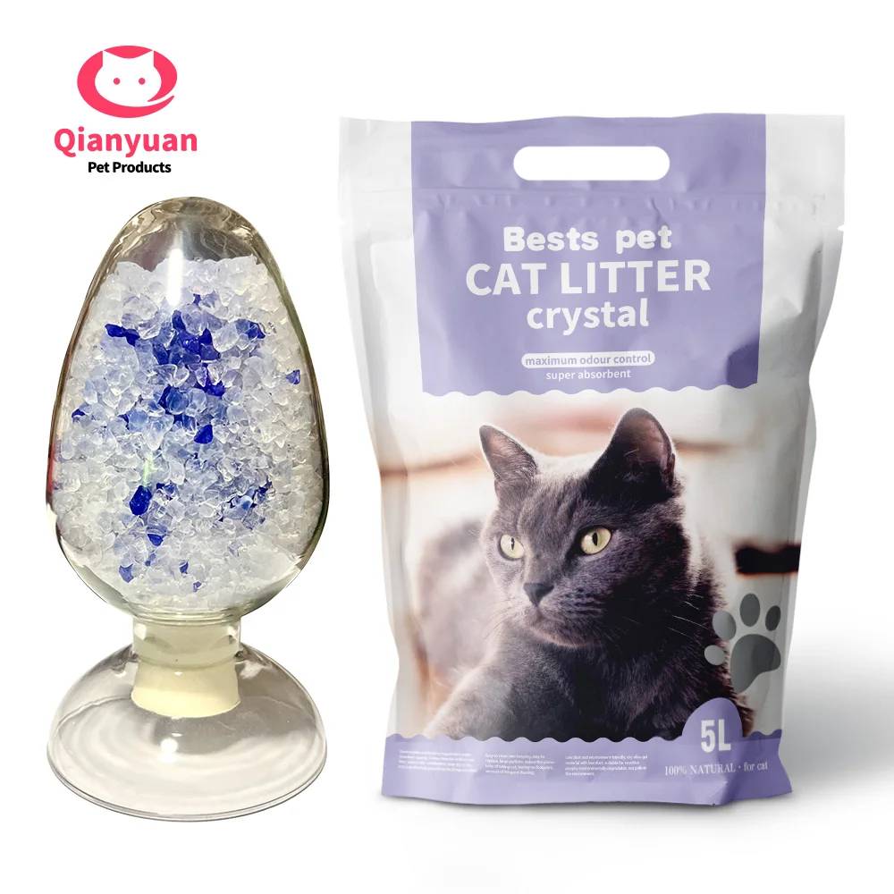 Factory Directly Sell Low-tracking Wholesale Dust-free Lightweight Non-clumping Highly Absorbent Silica Gel Crystal Cat Litter