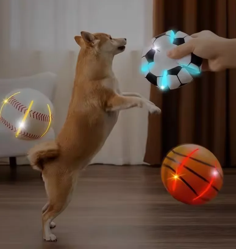 Dog Elastic Glow Magical Toy Hand Pressure Glowing Ball Pet Bite Resistant Indestructible Pet Toys Dog Ball